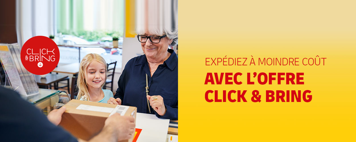 Expédiez à moindre coût avec l'offre Click & Bring